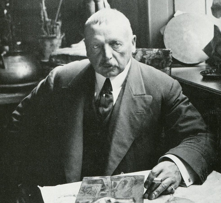 Svartvitt fotografi av konstnären Anders Zorn