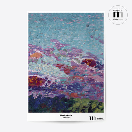 snygg affisch med målningen havsstrand från Nationalmuseum