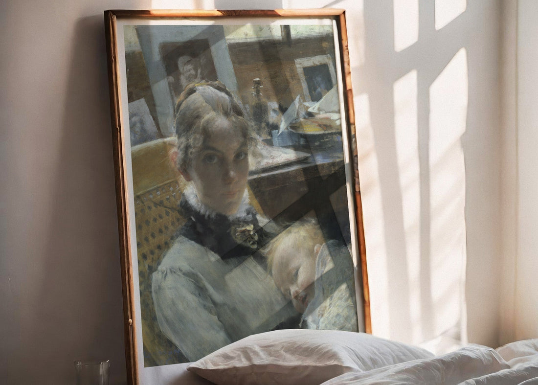 poster med målningen ateljeidyll från nationalmuseum