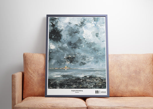 August Strindbergs målning Staden som poster