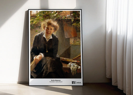 Postermotiv med kvinnlig konstnär från Nationalmuseum