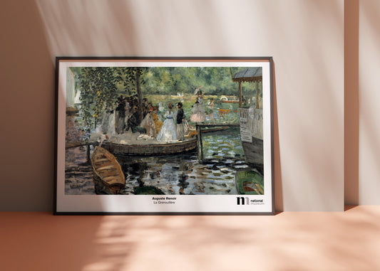 poster med Renoirs kända målning la grenouillere från Nationalmuseum
