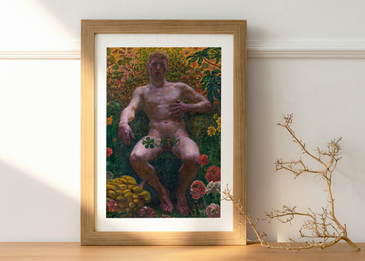 poster med Zahrtmanns målning Adam i paradiser från Nationalmuseum