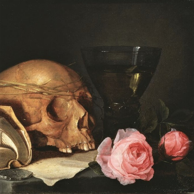 vanitasstilleben med rosor från nationalmuseum
