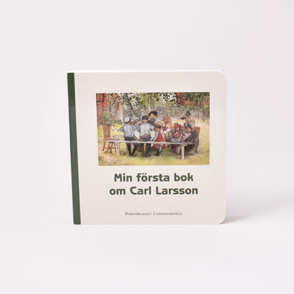 min första bok om carl larsson framsida med målningen frukost under stora björken