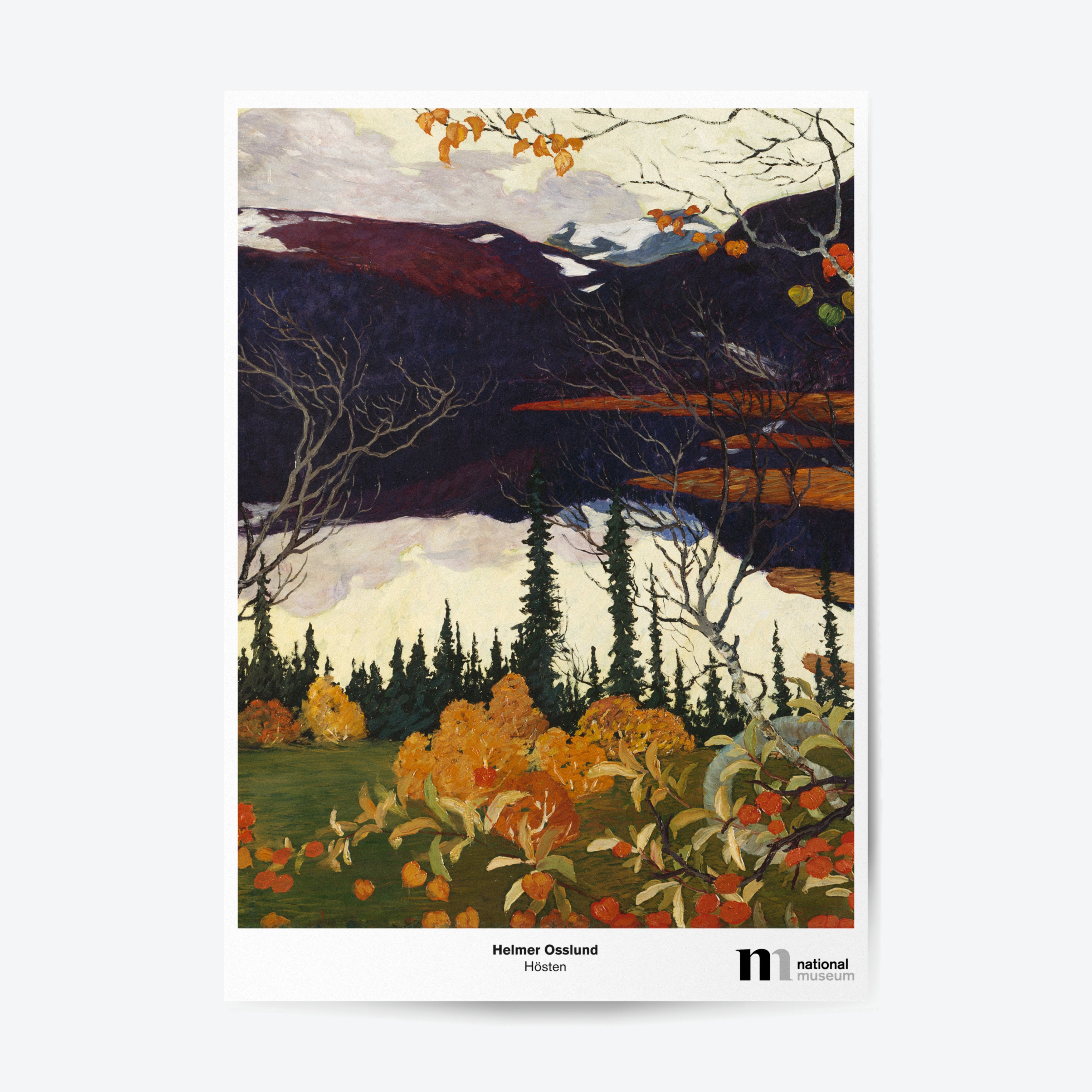 Poster 50x70cm med Helmer Osslunds målning Hösten