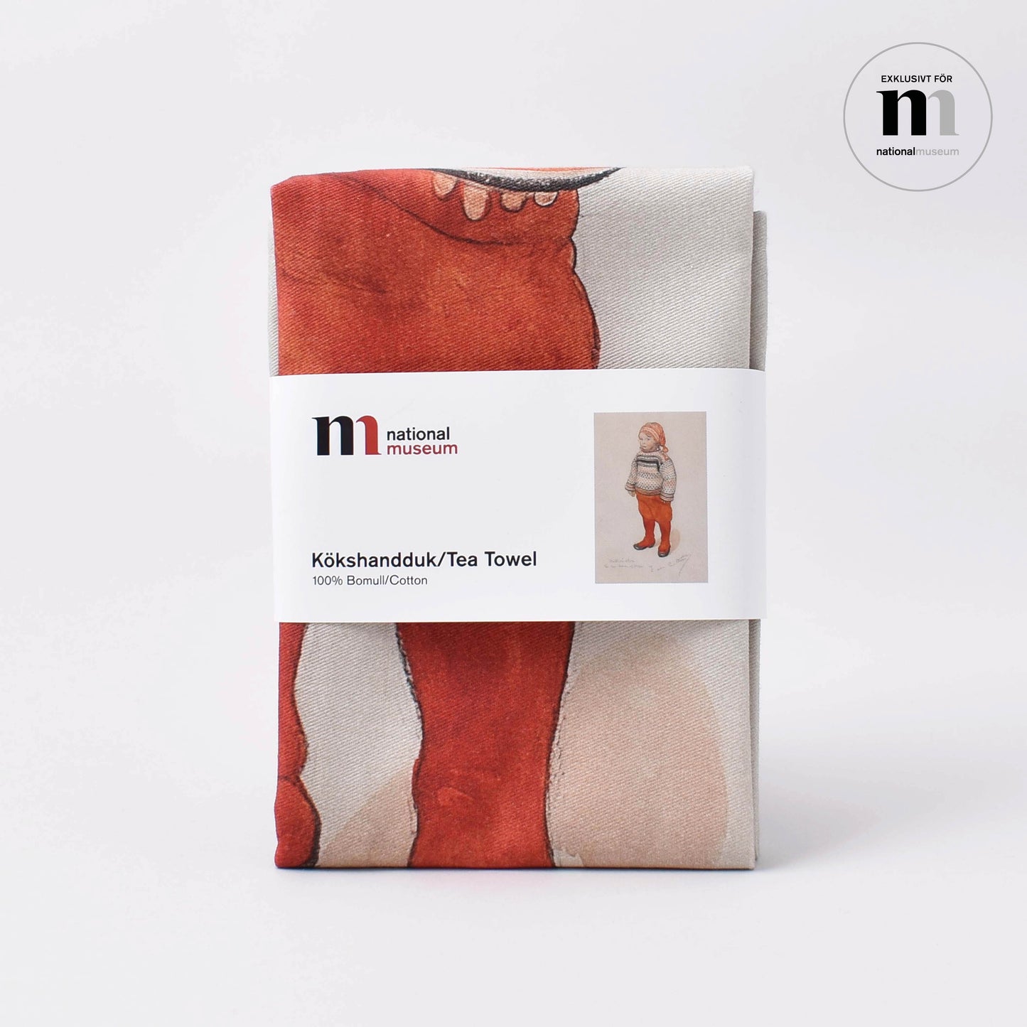 Kökshandduk med motiv av Carl Larsson från Nationalmuseum