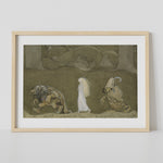 Ladda upp bild till gallerivisning, Poster med John Bauers motiv Prinsessan och trollen i trä ram
