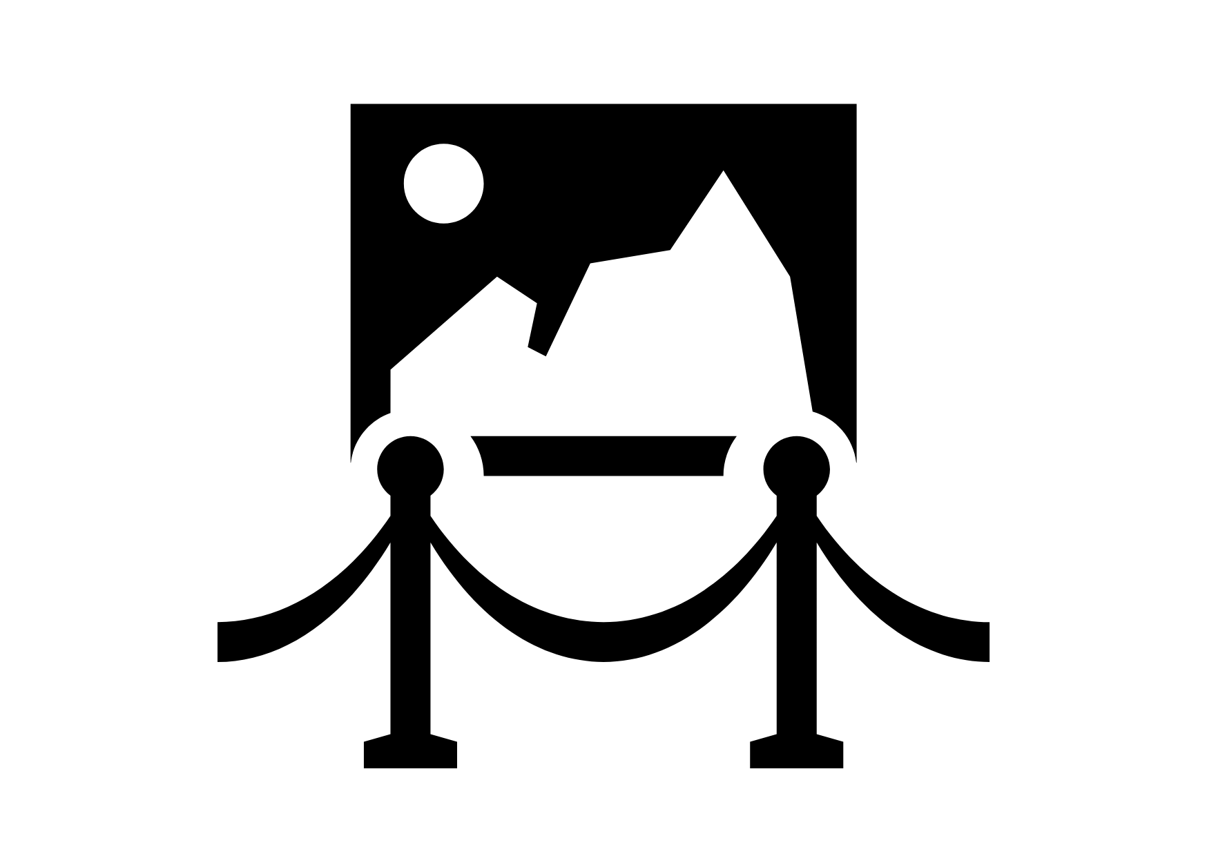 piktogram föreställande museisal
