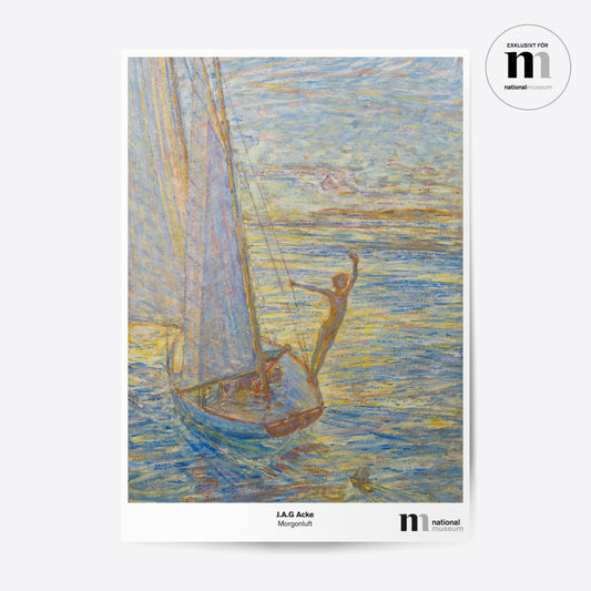 Poster i storleken 50x70cm med J.A.G Ackes målning Morgonluft från Nationalmuseums samlingar