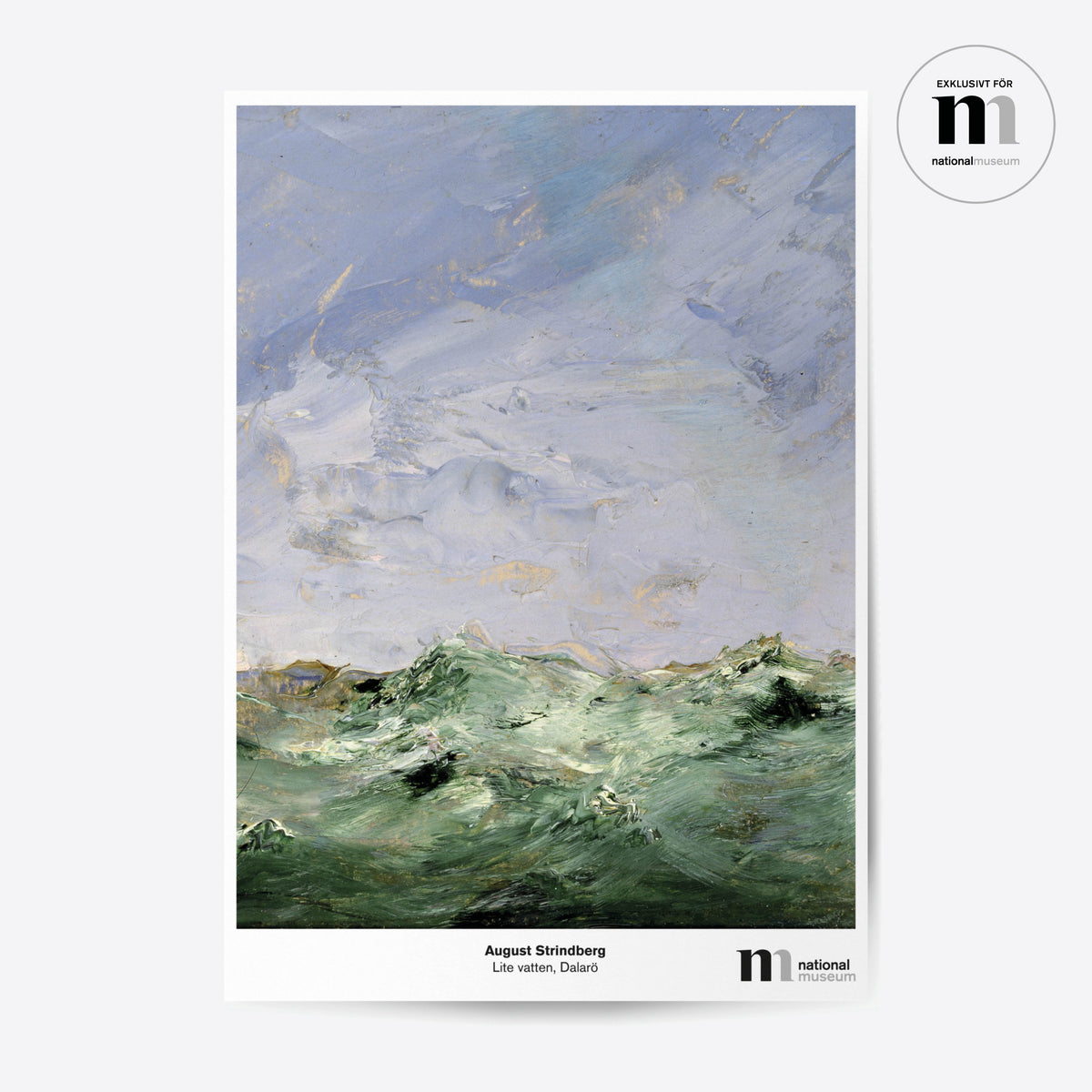Poster i måttet 50x70cm med August Strindbergs målning Litet vatten, Dalarö från Nationalmuseum