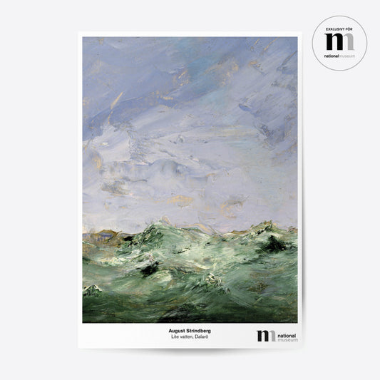 Poster i måttet 50x70cm med August Strindbergs målning Litet vatten, Dalarö från Nationalmuseum