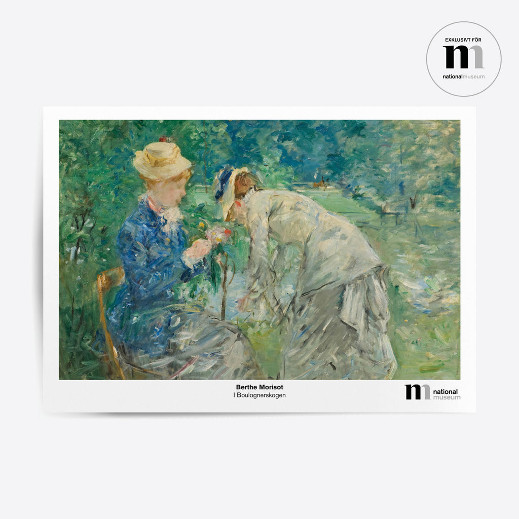 Poster med berthe morisots impressionistiska verk I boulognerskogen från Nationalmuseums samlingar