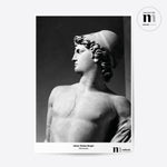 Ladda upp bild till gallerivisning, svartvit poster med skulpturen Diomedes från Nationalmuseum
