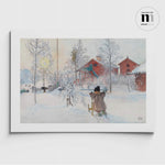 Ladda upp bild till gallerivisning, poster med vintermålning av Carl Larsson från Nationalmuseums samlingar
