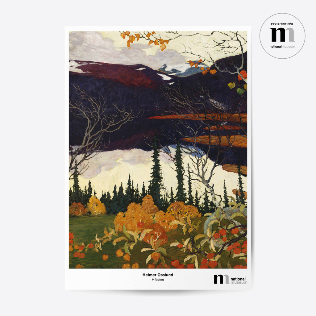 vacker affisch med målningen Hösten från Nationalmuseum
