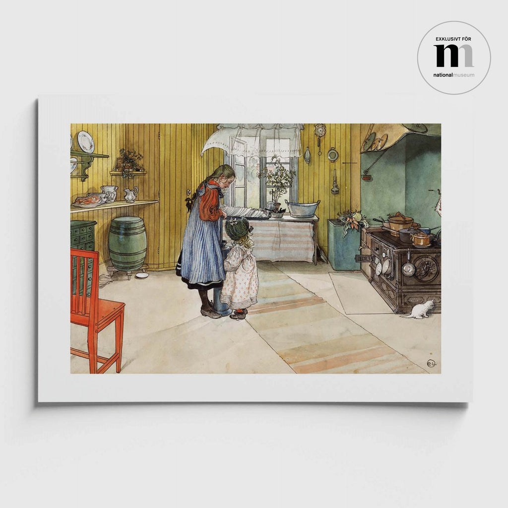 poster med köket i Sundborn av Carl Larsson från Nationalmuseums samlingar