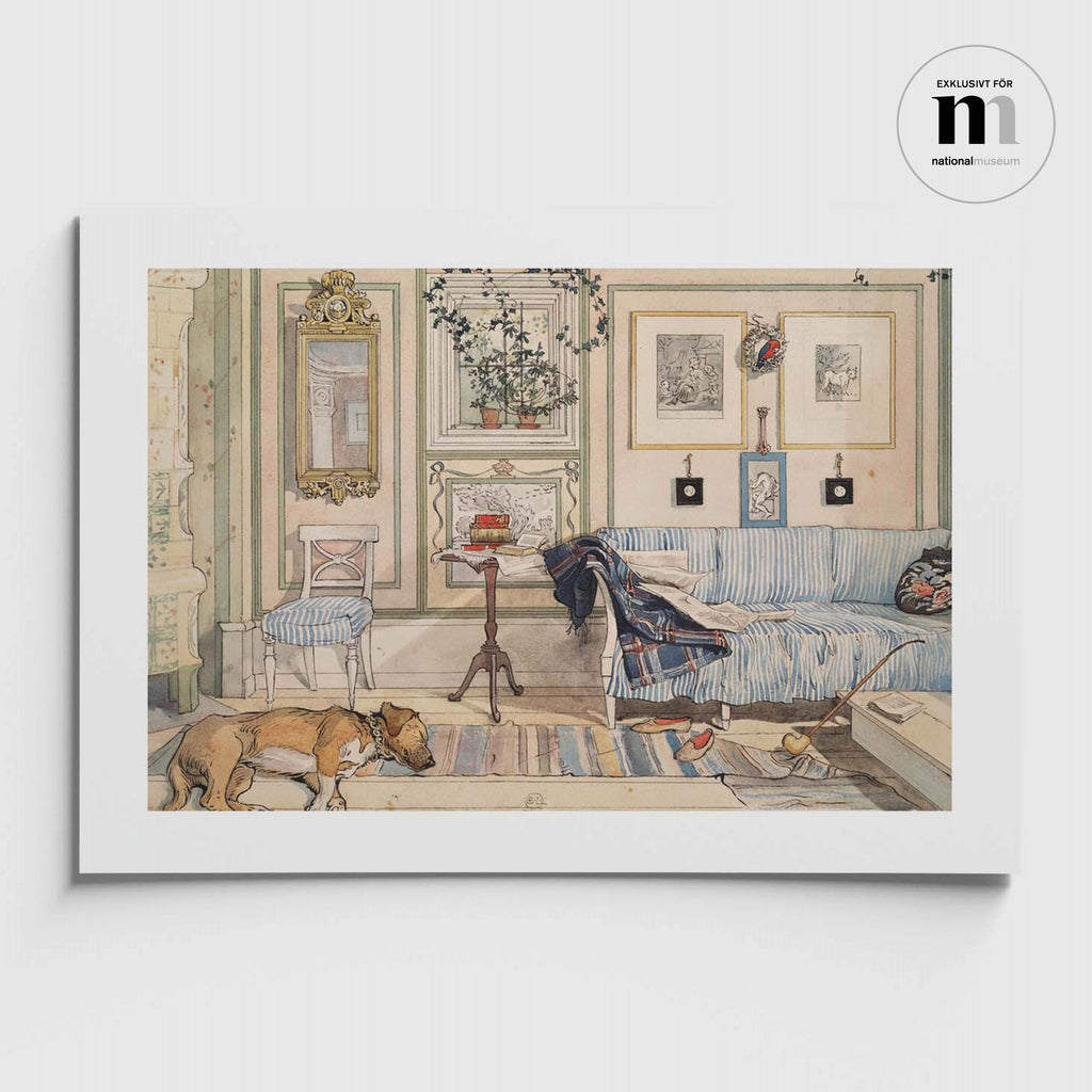 poster med målning från hemmet i Sundborn av Carl Larsson från Nationalmuseums samlingar