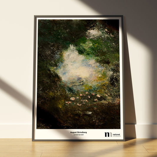 poster 50x70cm i svart ram med August Strindbergs målning Underlandet från Nationalmuseums samlingar