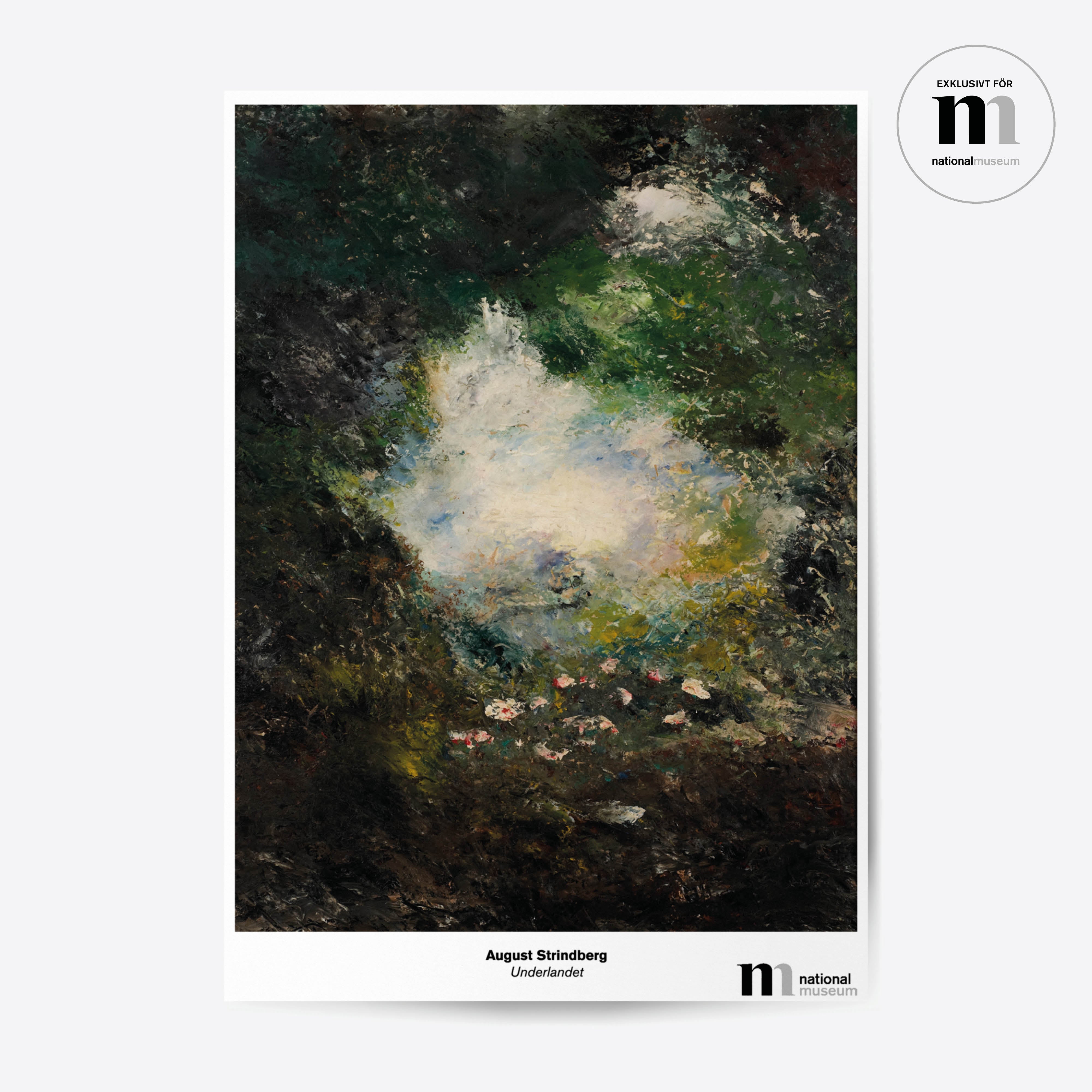 poster med Strindbergs målning Underlandet från Nationalmuseum