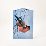 Ladda upp bild till gallerivisning, blå skärbräda med röda fåglar målade av Jan Bergerlind
