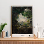 Ladda upp bild till gallerivisning, affisch med Strindbergs målning underlandet i ram på en byrå
