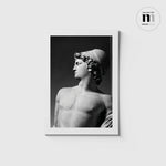 Ladda upp bild till gallerivisning, Svartvitt vykort i A5 med skulpturen Diomedes från Nationalmuseum
