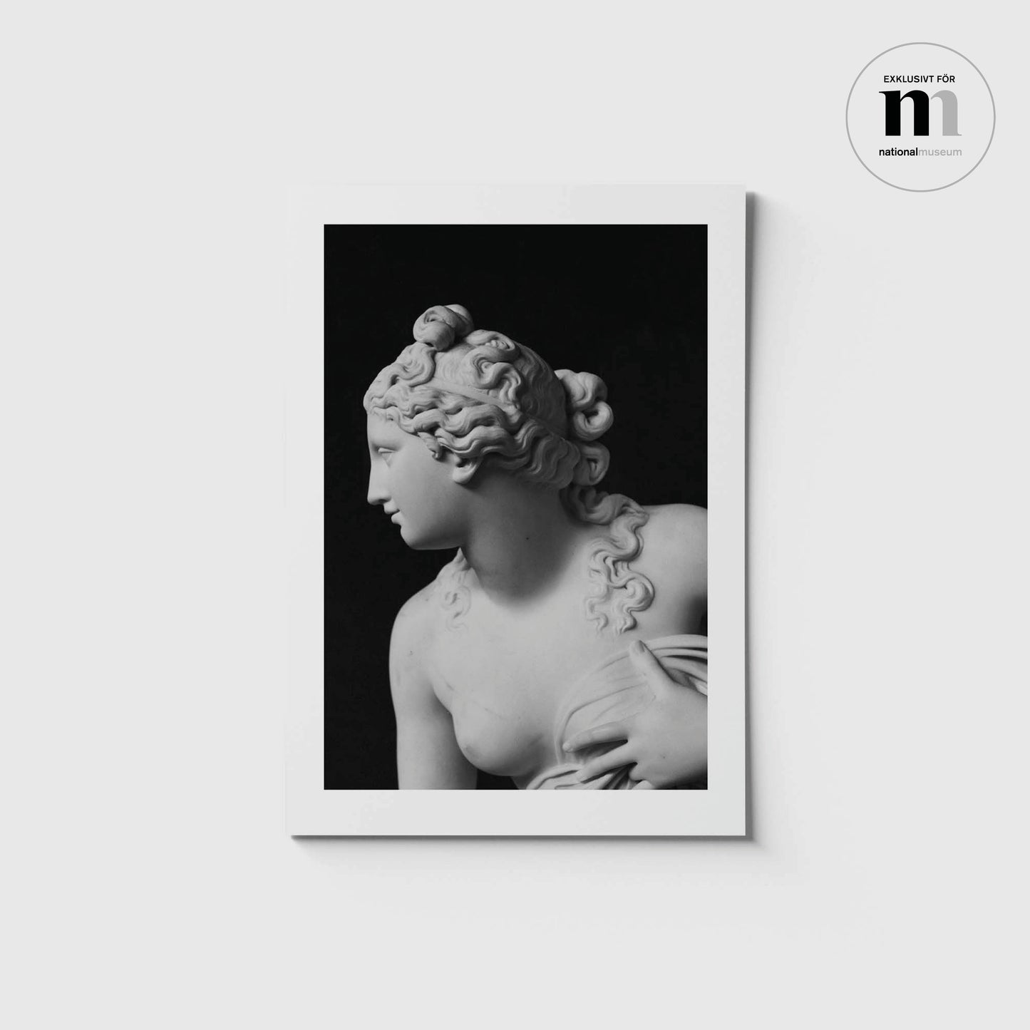 vykort i A5 format med skulpturen Venus stiger ur havet från utställningen Sergel på Nationalmuseum