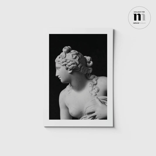vykort i A5 format med skulpturen Venus stiger ur havet från utställningen Sergel på Nationalmuseum