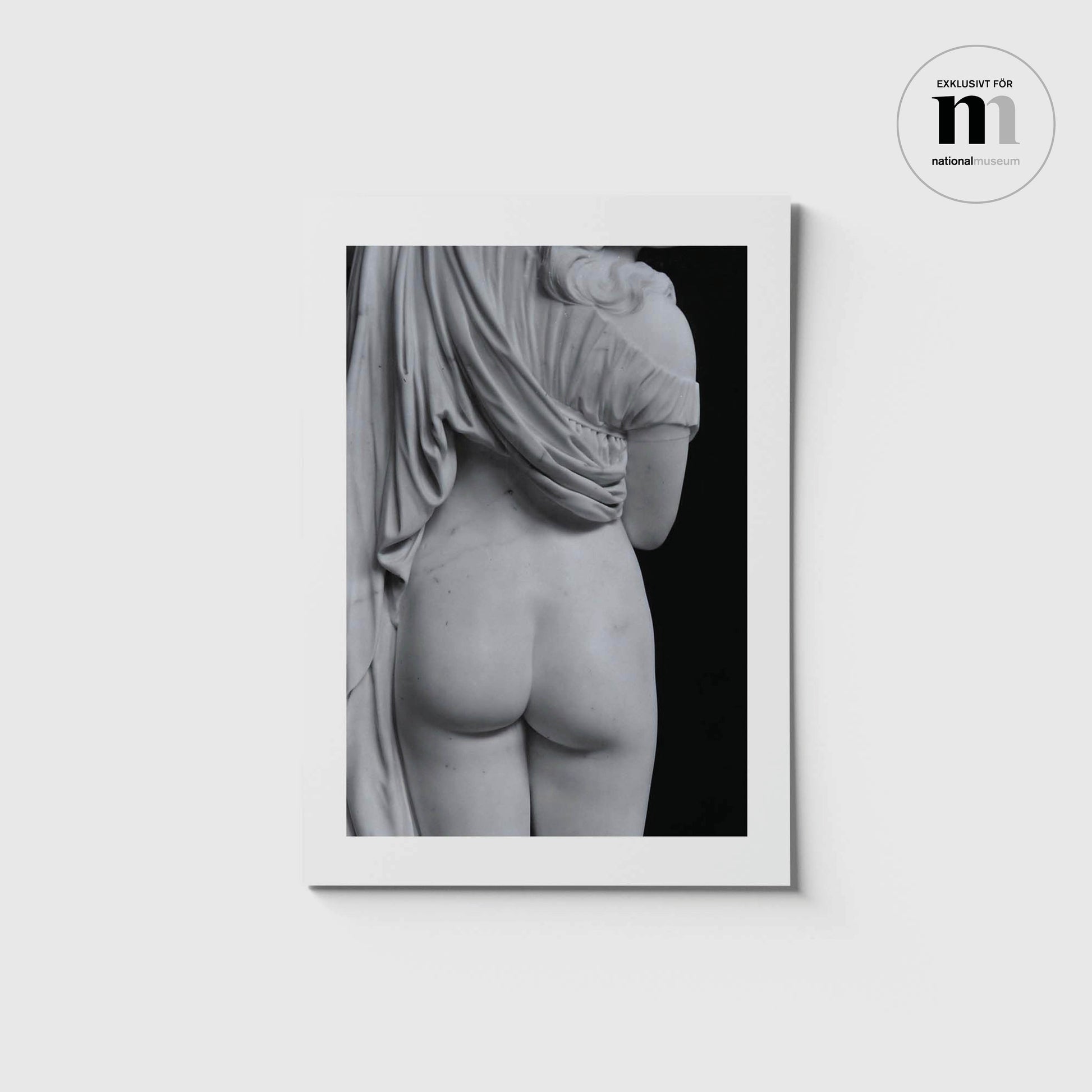 vykort i a5 format föreställande skulpturen venus kropp från utställningen Sergel på Nationalmuseum