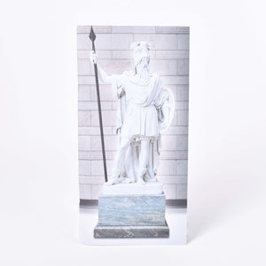 Långsmal anteckningshäfte med omslagsmotiv av Bengt Erland Fogelbergs skulptur Oden
