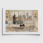 Ladda upp bild till gallerivisning, Liten affisch med motivet Blomsterfönstret av Carl Larsson
