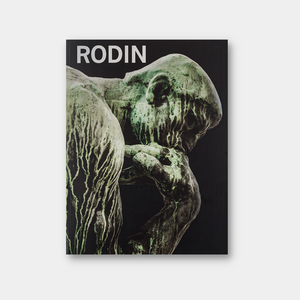 Omslag till boken om Rodin av nationalmuseum med motiv av tänkaren