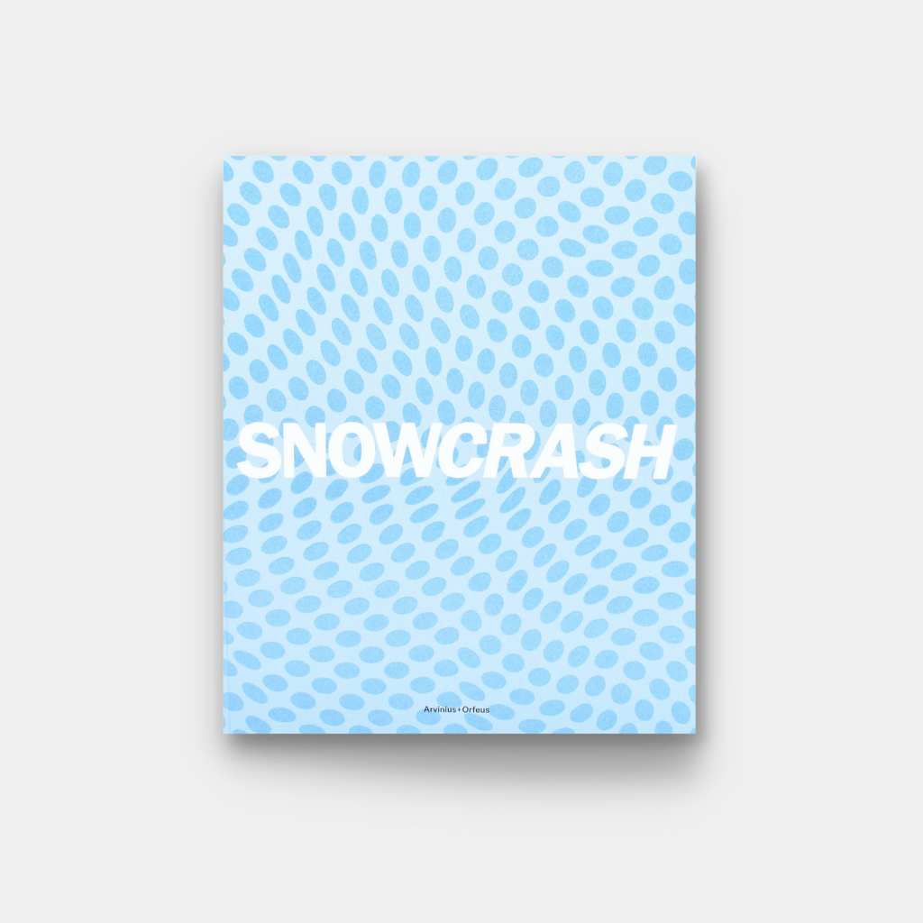 Boken Snowcrash framsida i blått och vitt