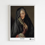 Ladda upp bild till gallerivisning, Poster med Damen i slöjan från Nationalmuseum i vit ram
