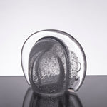 Ladda upp bild till gallerivisning, Ljuslykta till bordet av klart glas med små bubblor i
