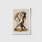Ladda upp bild till gallerivisning, Stort vykort med motiv av Sergels teckning Hetsigt kärlekspar
