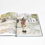 Ladda upp bild till gallerivisning, uppslag ur boken impressionismen i norden med skiss av man på en häst
