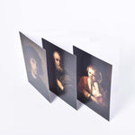 Ladda upp bild till gallerivisning, tre vykort med porträtt av rembrandt
