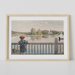 Ladda upp bild till gallerivisning, Poster med Carl Larssons Lisbeth Metar från Nationalmuseum i träram

