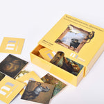 Ladda upp bild till gallerivisning, Memoryspel i gul förpackning med motiv av Djur på rymmen och spelkort med olika djurmotiv
