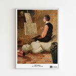 Ladda upp bild till gallerivisning, Poster med parisateljén från Nationalmuseum i vit ram
