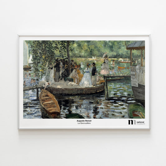 Poster med målningen La greoulliere från Nationalmuseum i vit ram