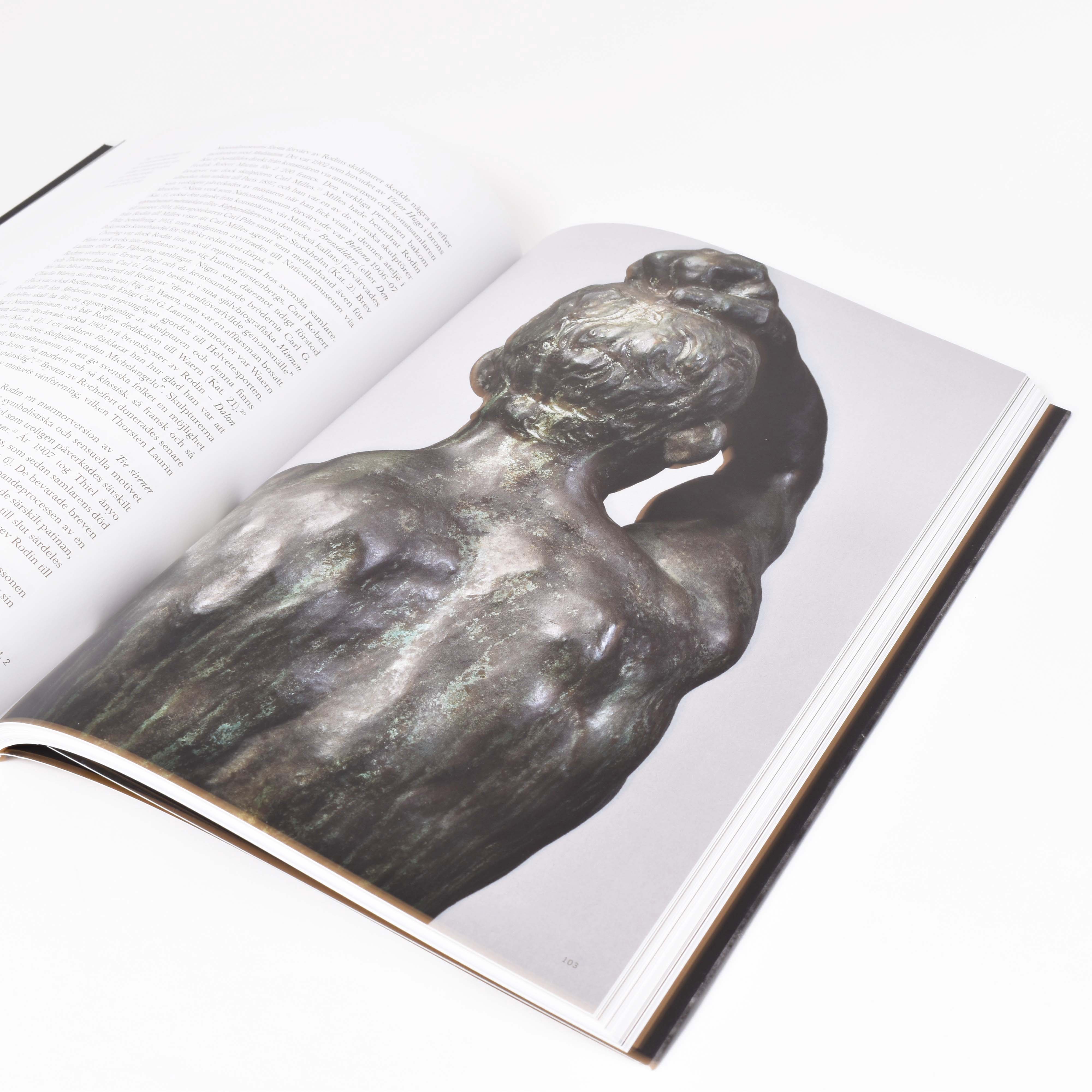 Bronsskulptur av Auguste Rodin i Nationalmusums bok "Rodin"