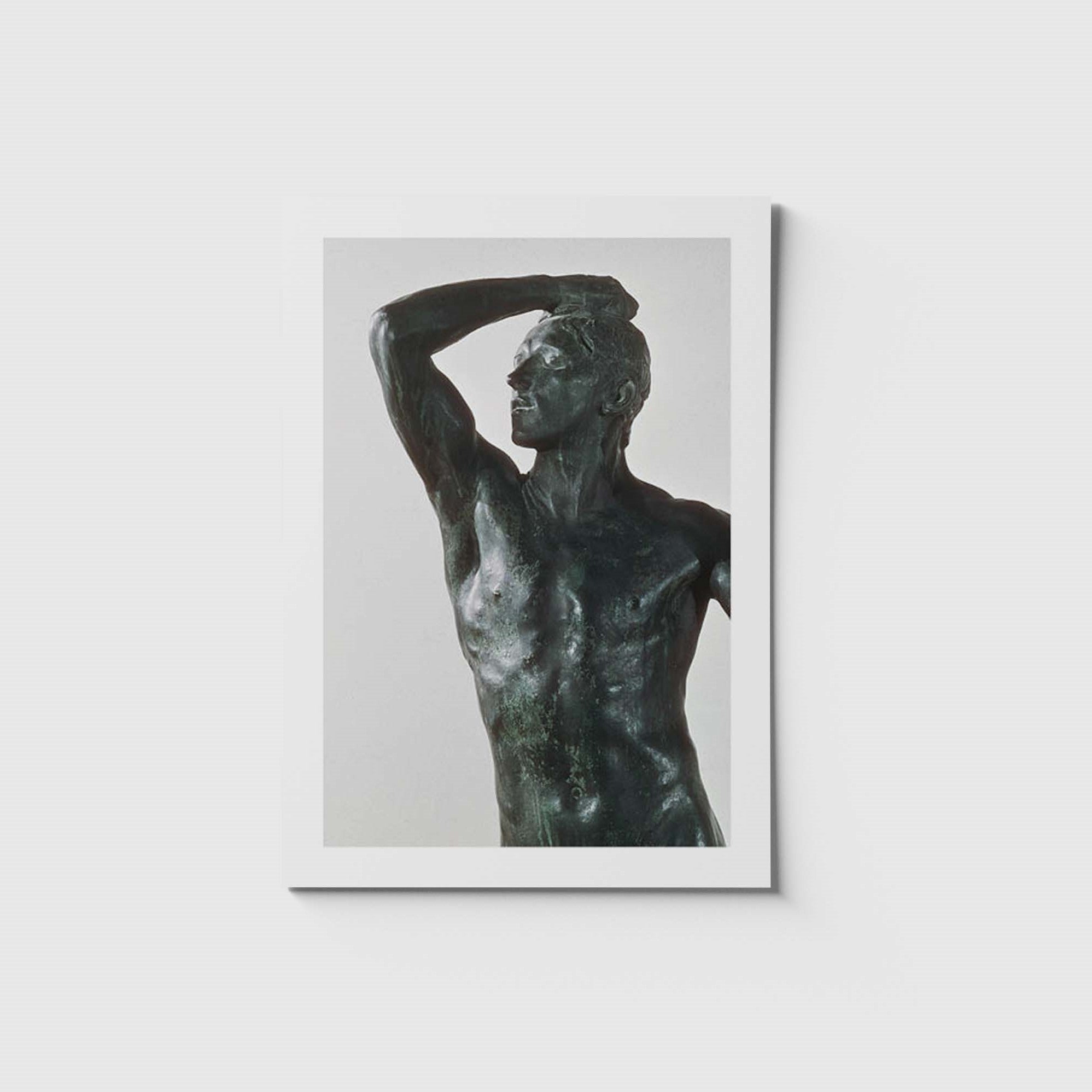 Stort vykort med bronsskulptur av Auguste Rodin