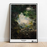Ladda upp bild till gallerivisning, Poster med August Strindbergs Underlandet i svart ram lutad mot en vägg
