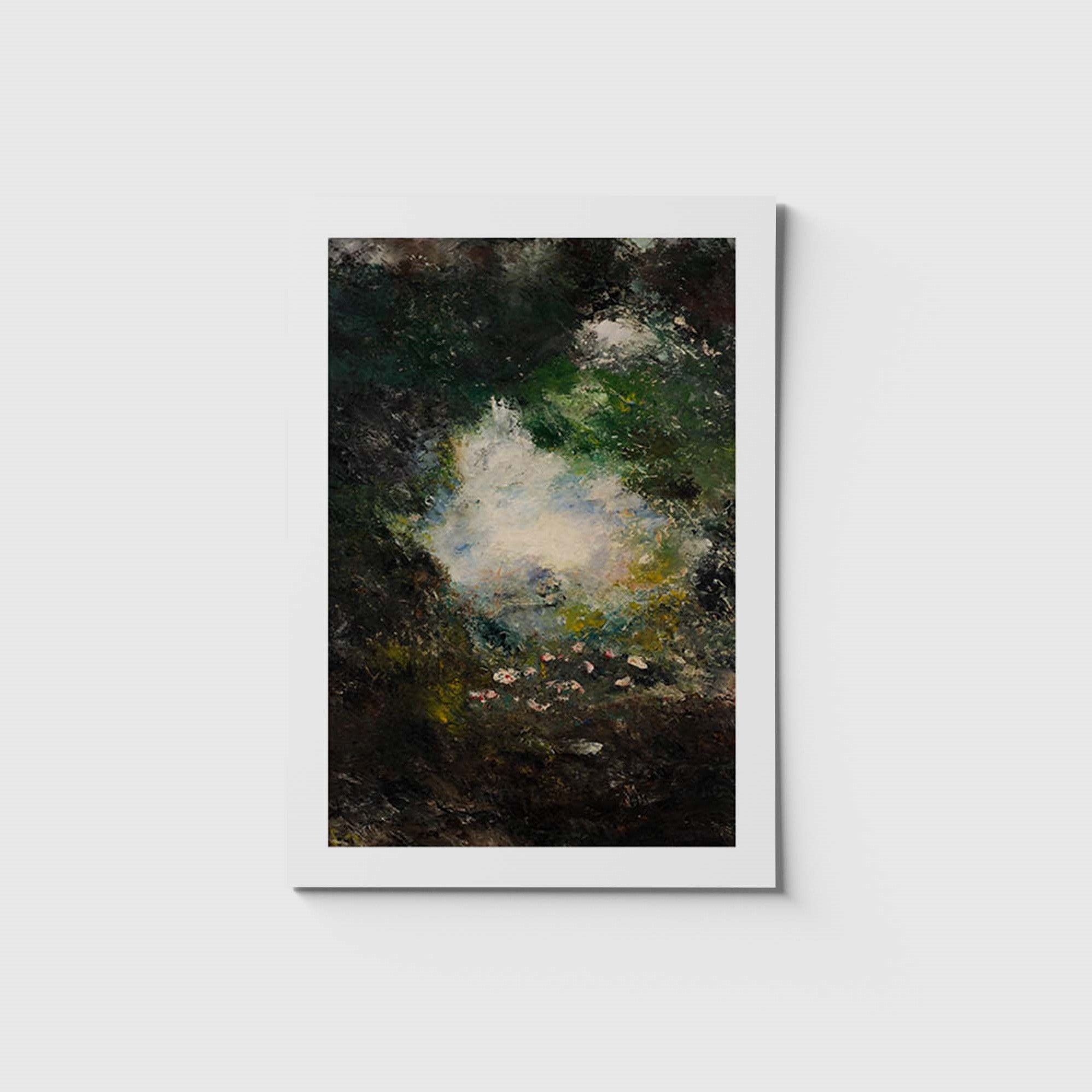 stort vykort med August Strindbergs målning Underlandet