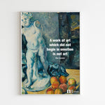Ladda upp bild till gallerivisning, Poster med motiv av Paul Cezanne och citat från Nationalmuseum i vit ram design: Amanda Wendelius Nyström
