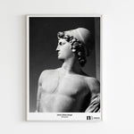 Ladda upp bild till gallerivisning, Poster med skulpturen Diomedes från Nationalmuseum i vit ram
