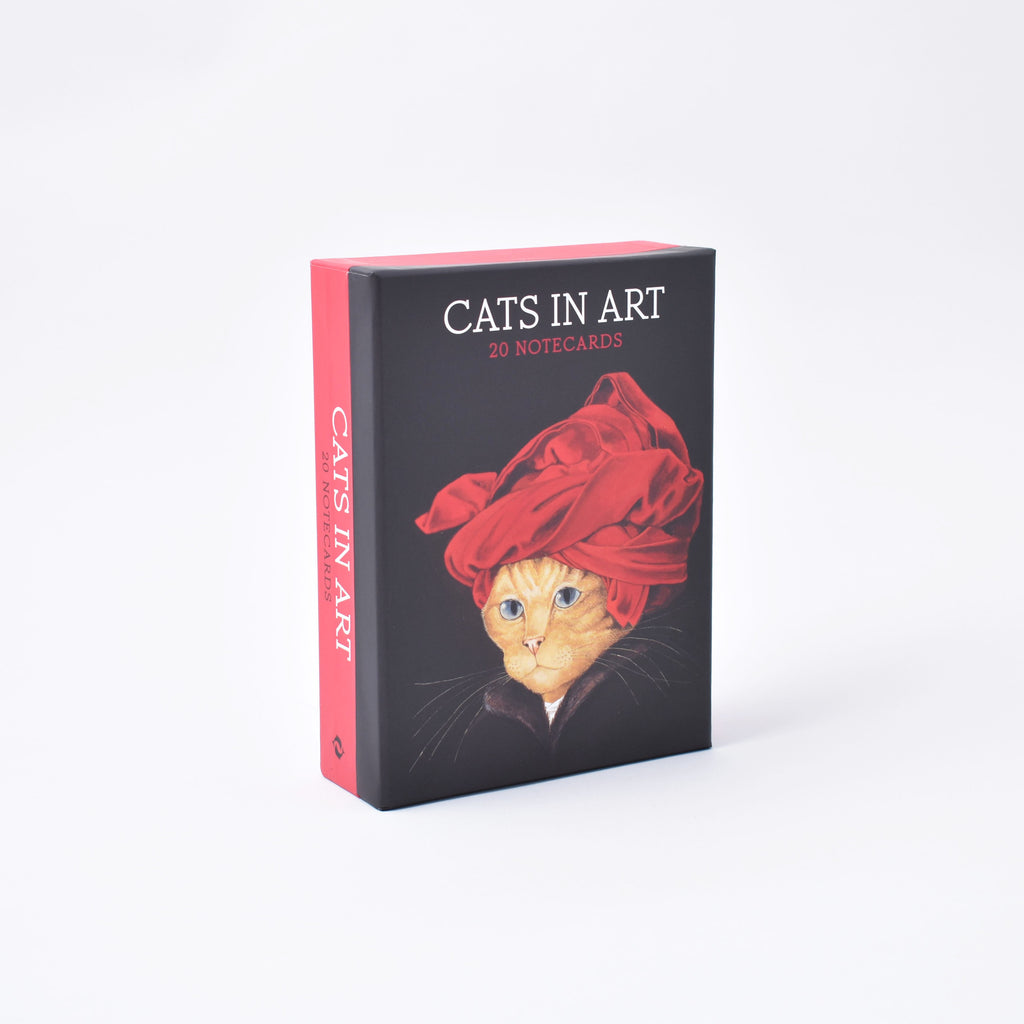 Present ask med 20 vykort med katter